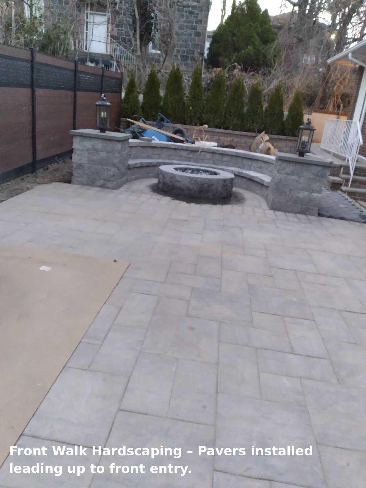 Front Walk Hardscaping